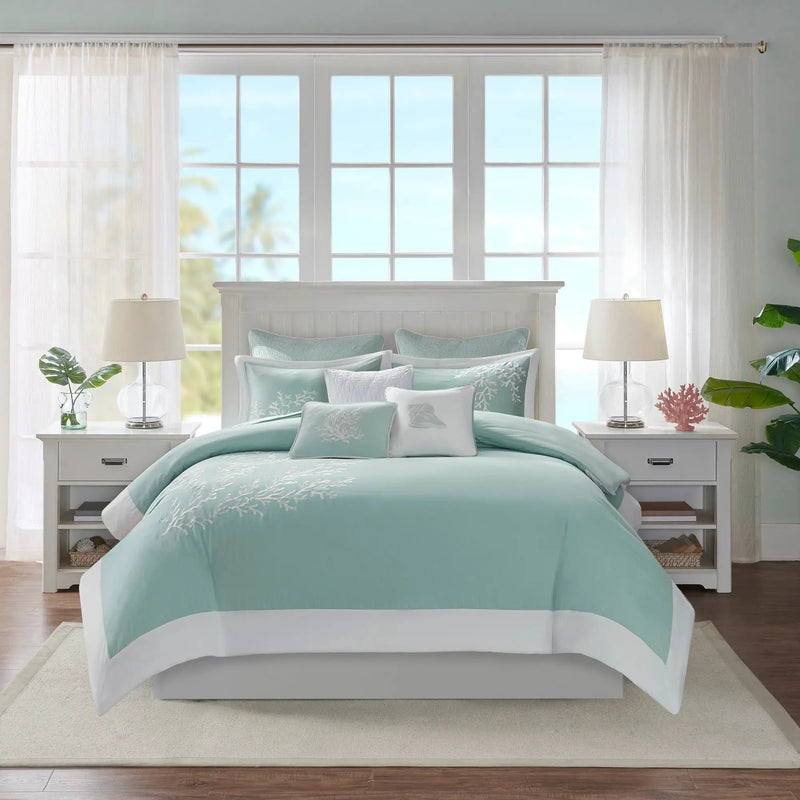 Duvet Cover Mini Set Aqua Full/Queen by HouseOfZazla