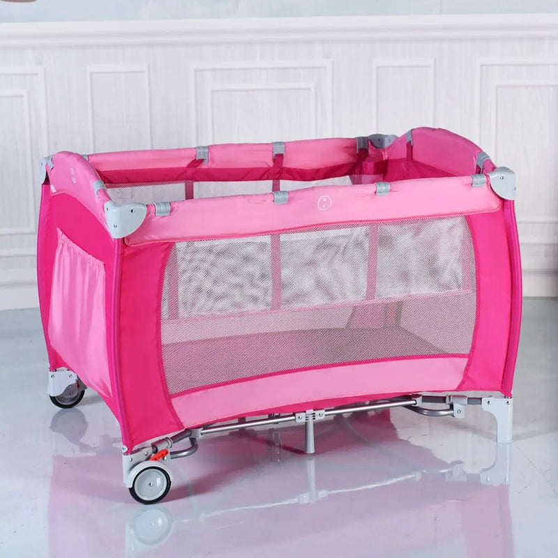 Foldable Wagon Stroller for 2 Kids with Removable Canopy and Adjustable Push Handle by DirectDeals