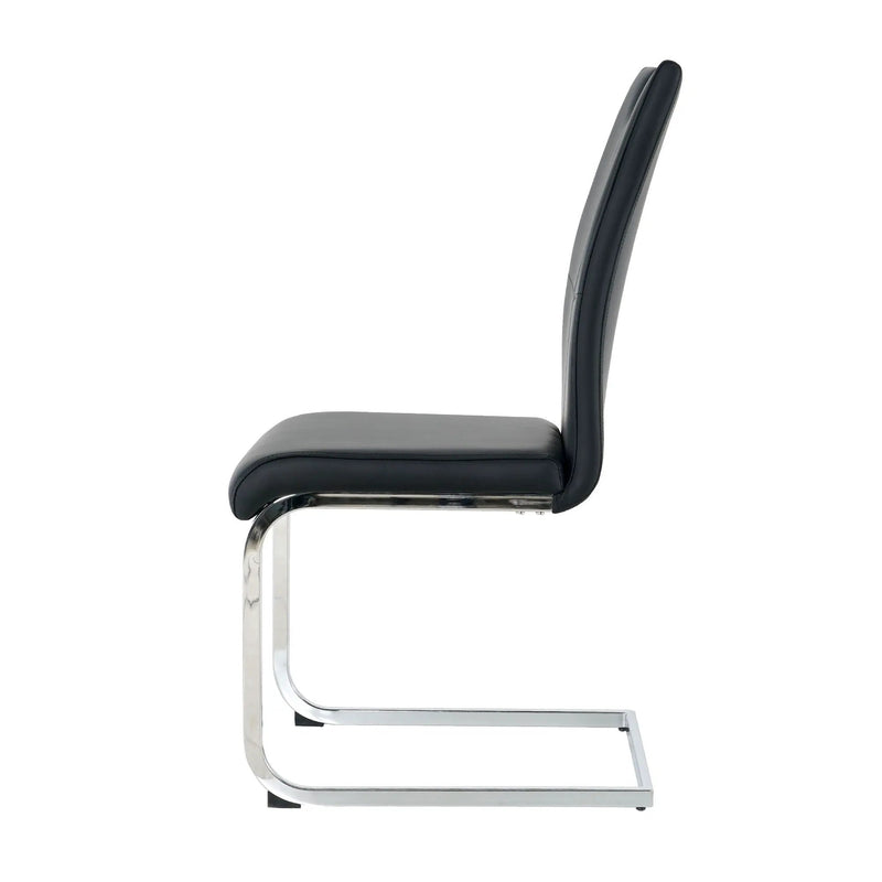 Modern Dining Chairs With Padded Seat And Metal Legs by HouseOfZazla