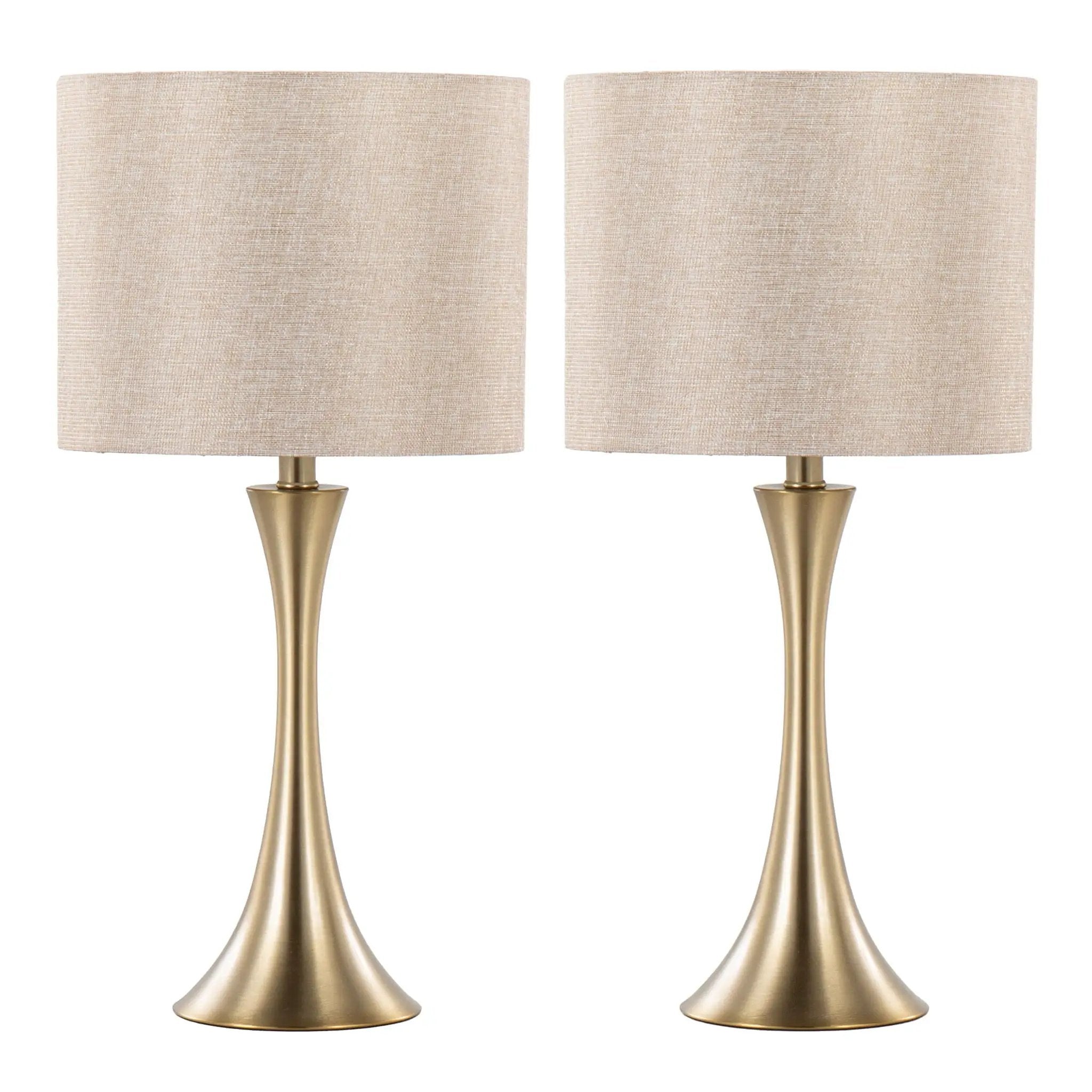 Lenuxe - Contemporary & Modern Design Table Lamp (Set of 2) by HouseOfZazla