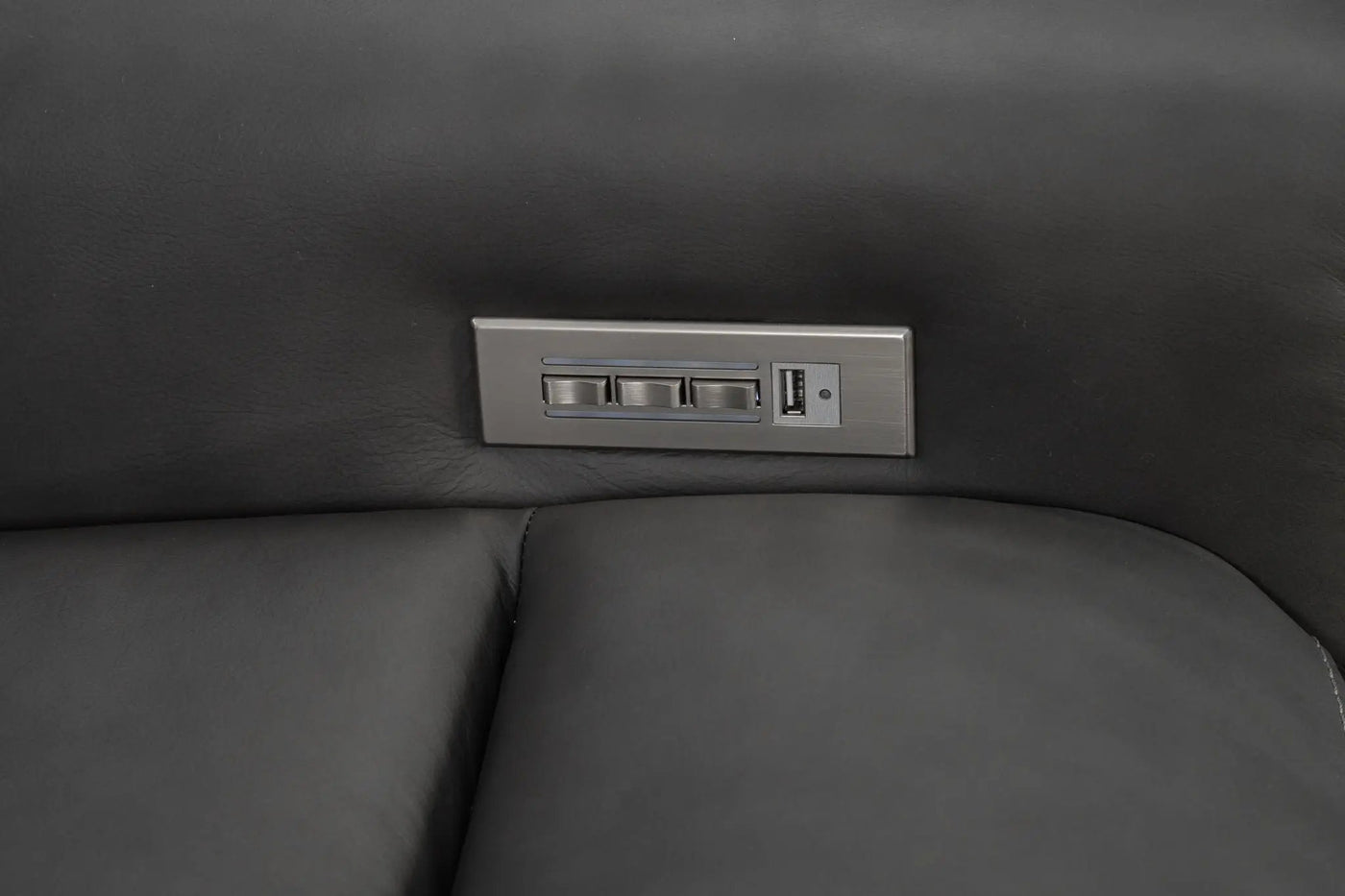 Pierce - Power Sofa With Power Recline, Power Headrest (Drop Down Table With Two Cup Holders)-Zero Gravity, Lumbar by Unique Piece Furniture