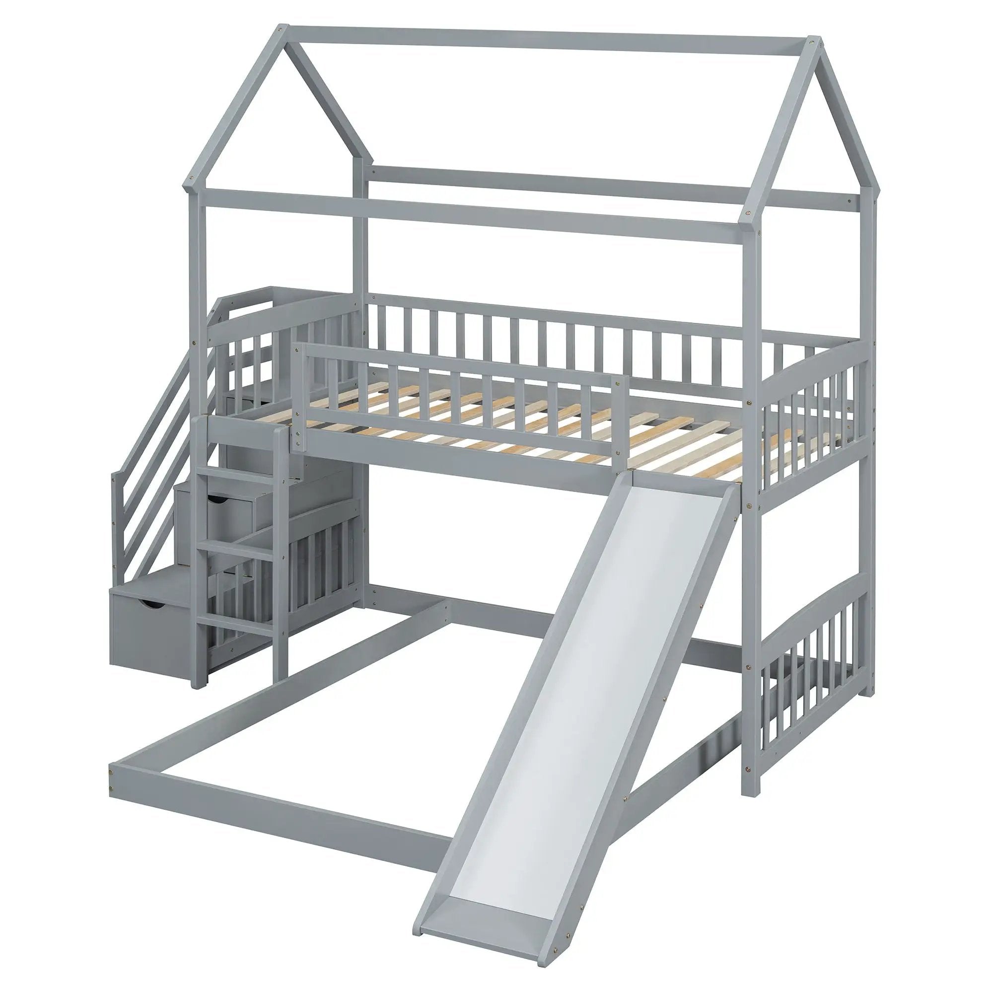 House Bunk Bed With Slide by HouseOfZazla