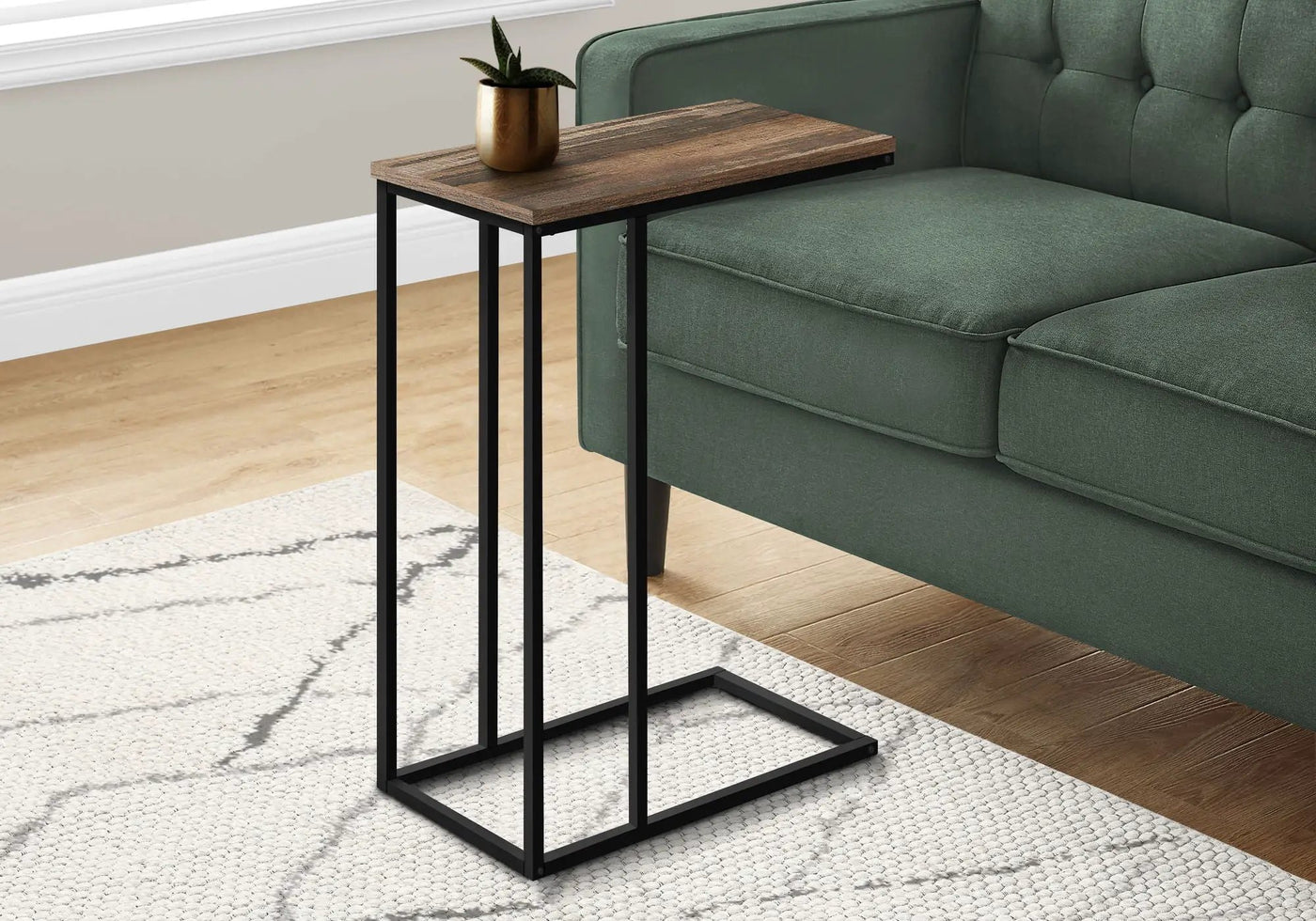Accent Table, C-Shaped, Space-Saving Functionality by HouseOfZazla