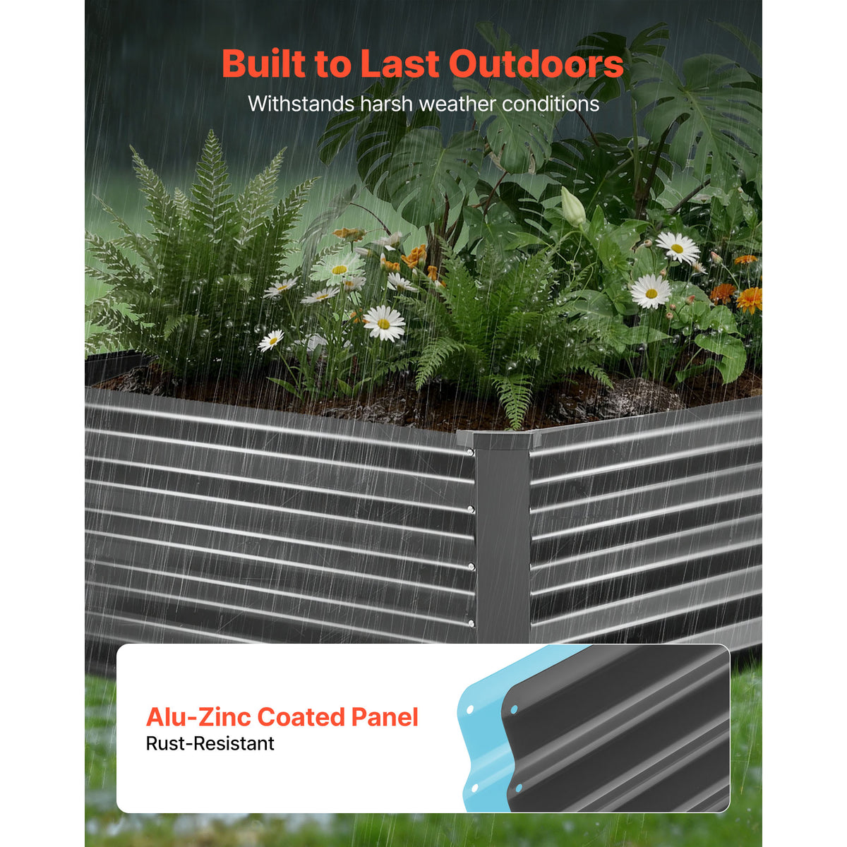 Galvanized Raised Garden Beds with Rust-Resistant Construction - Steel, photo 4 of 10