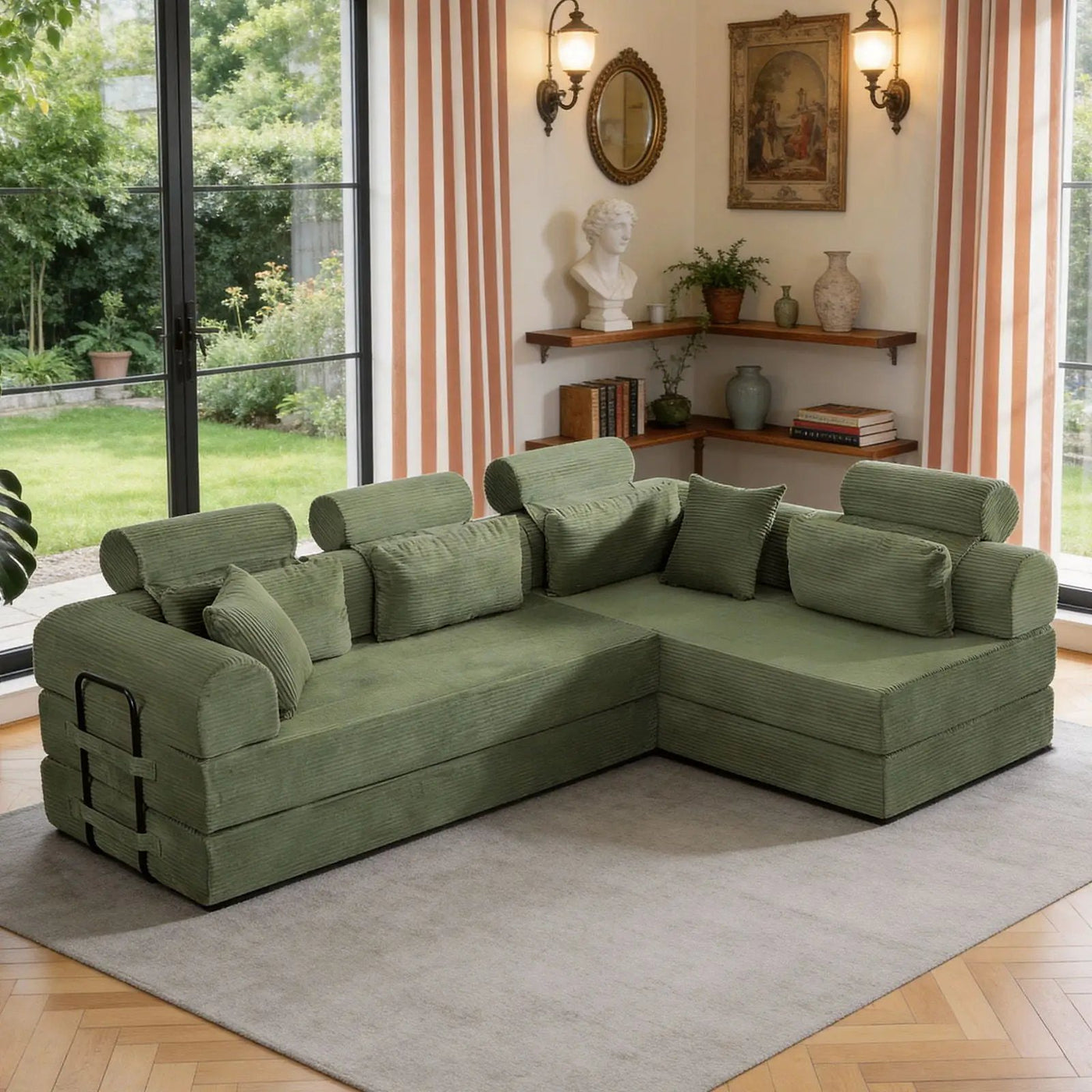 Modern L-Shape Modular Sectional Sofa, Compressed Design by HouseOfZazla