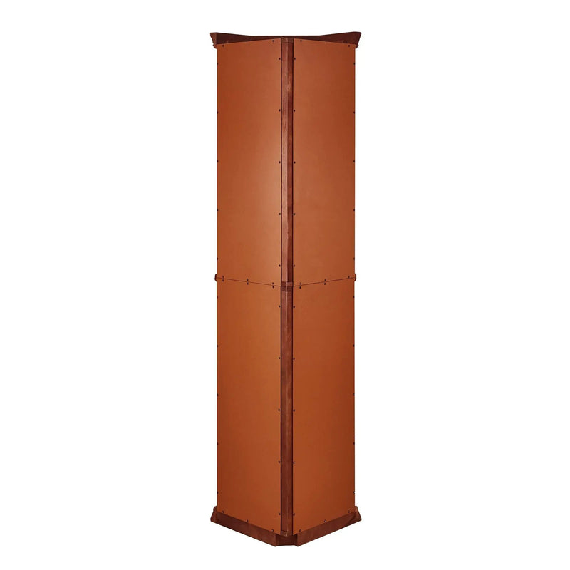 Corner Curio Cabinet With Lights, Adjustable Tempered Glass Shelves, Mirrored Back, Display Cabinet (E26 Light Bulb Not Included) by Unique Piece Furniture