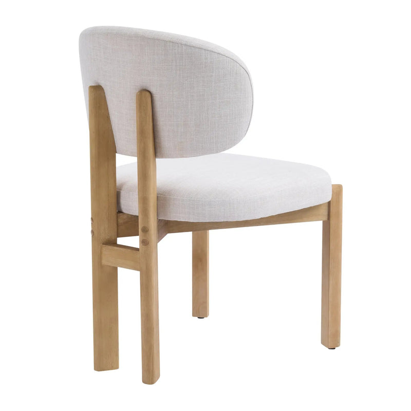Beige Upholstered Scandinavian Dining Chair by HouseOfZazla