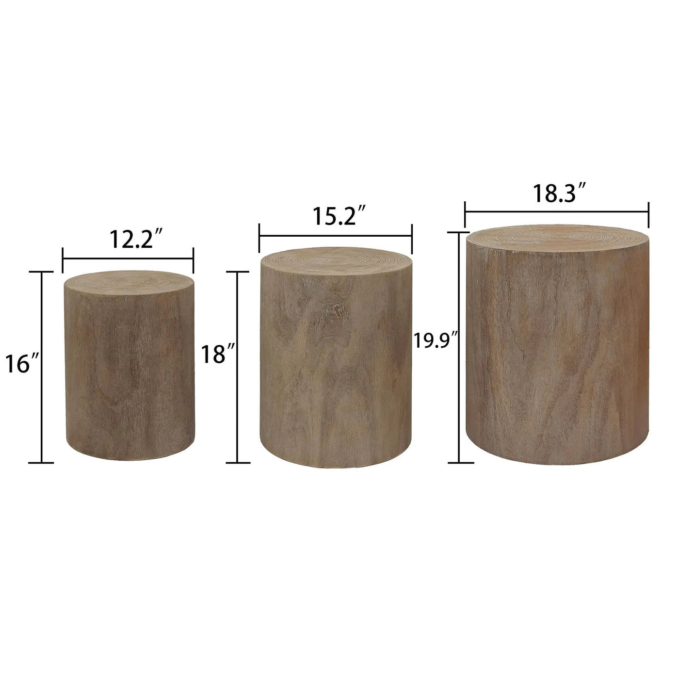 Cylinder Nesting Tables (Set of 3) by HouseOfZazla