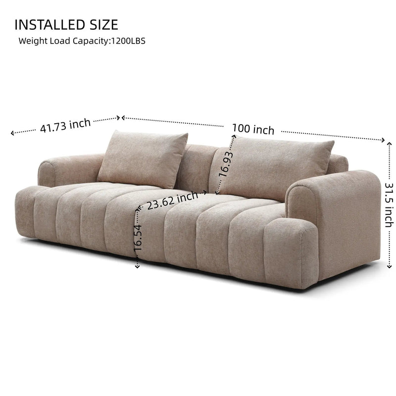 4 Seater Sectional Sofa For Living Room Spaces - Camel by Unique Piece Furniture