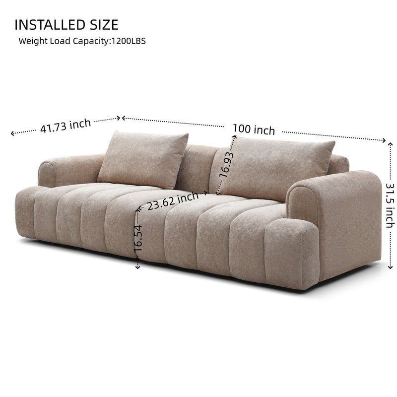 4 Seater Sectional Sofa For Living Room Spaces - Camel by HouseOfZazla