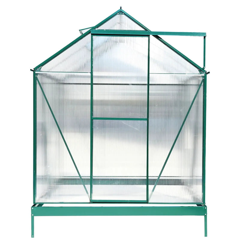 Polycarbonate house, Heavy Duty Outdoor Aluminum Walk-In House Kit With Rain Gutter, Vent And Door For Backyard Garden by HouseOfZazla