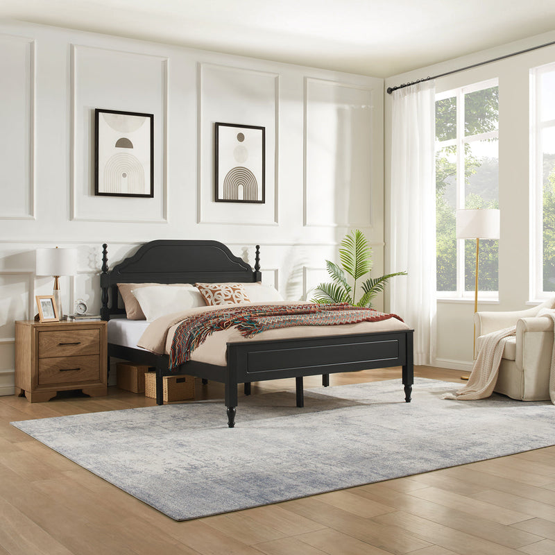 Elegant Bedroom Centerpiece Queen Bed with Padded Headboard Insert, photo 2 of 9