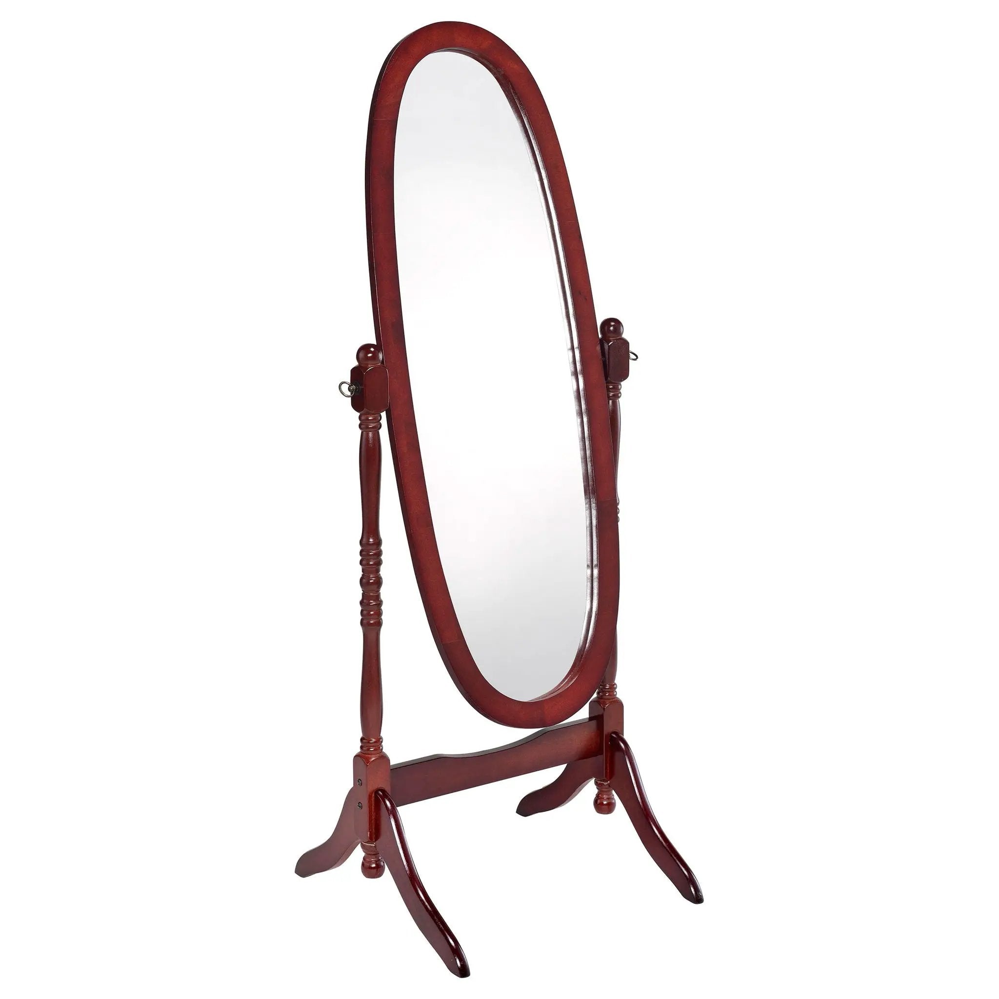 Foyet Wood Adjustable Full Length Cheval Mirror Merlot by Unique Piece Furniture