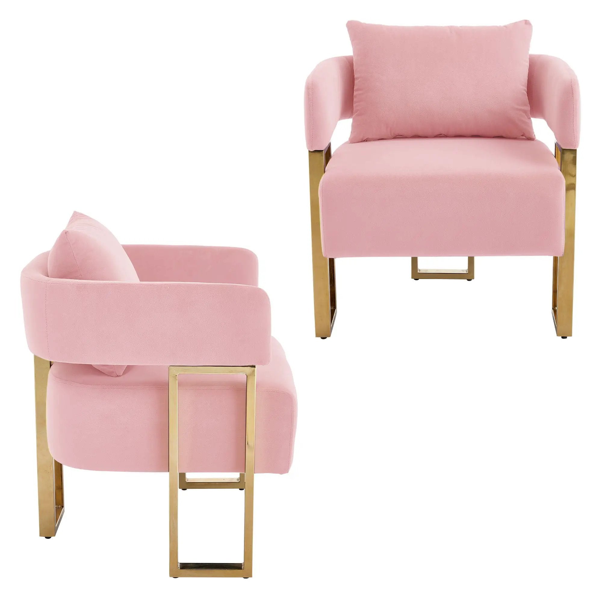 Modern Classic Design Decorative Chair Teddy Fleece Upholstered And Metal Foot by Unique Piece Furniture