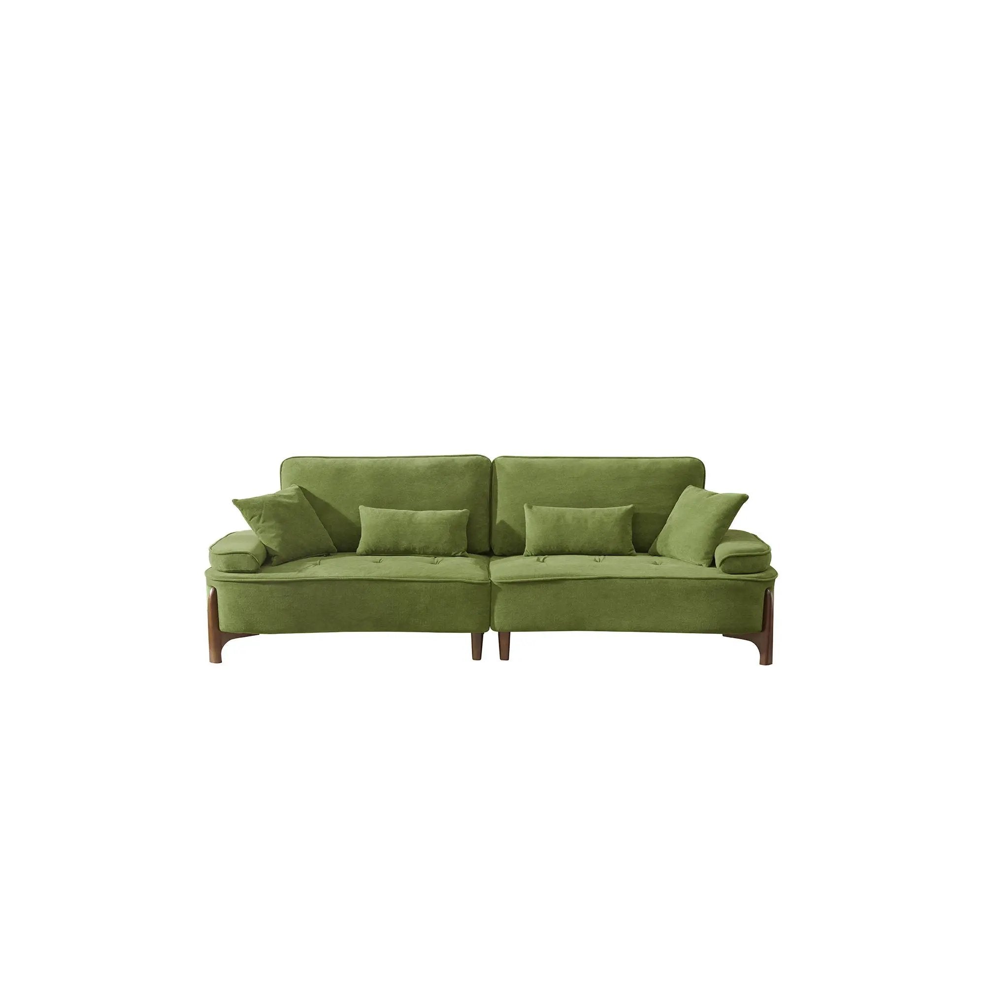 Comfortable Deep Seated Sofa With Pillows by HouseOfZazla