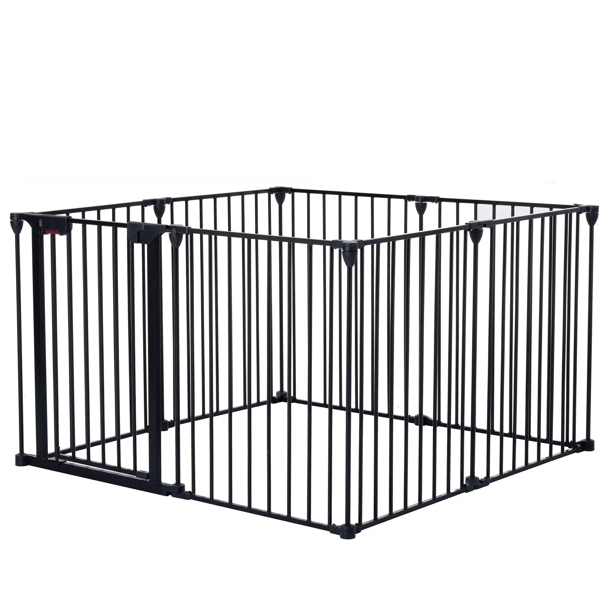 Adjustable Safety Gate Play Yard Metal Doorways Fireplace Fence Christmas Tree Fence Gate For House Stairs Gate Prohibited Area Fence by HouseOfZazla
