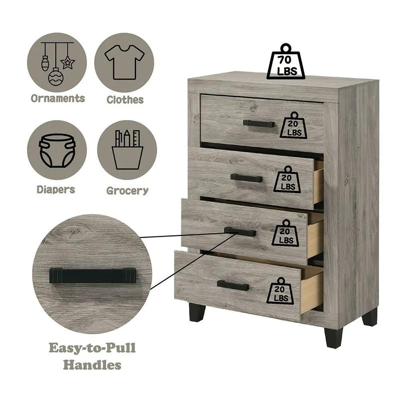 Mari - Chest - Light Gray Finish by Unique Piece Furniture