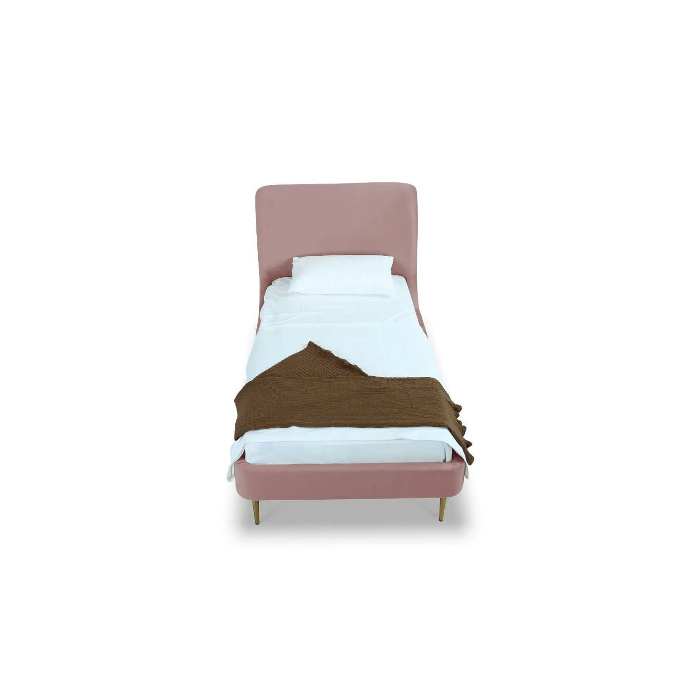 Mid-Century Modern Upholstered Bed With Curved Headboard by HouseOfZazla