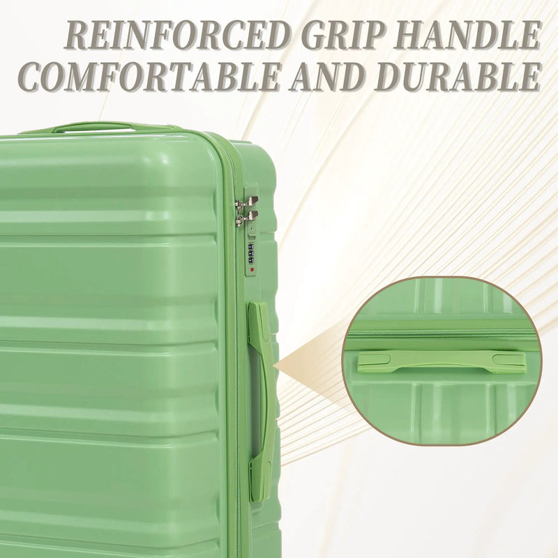 HIFINE Tourist 3-Piece Spinner Wheel Luggage Set in Green by HouseOfZazla