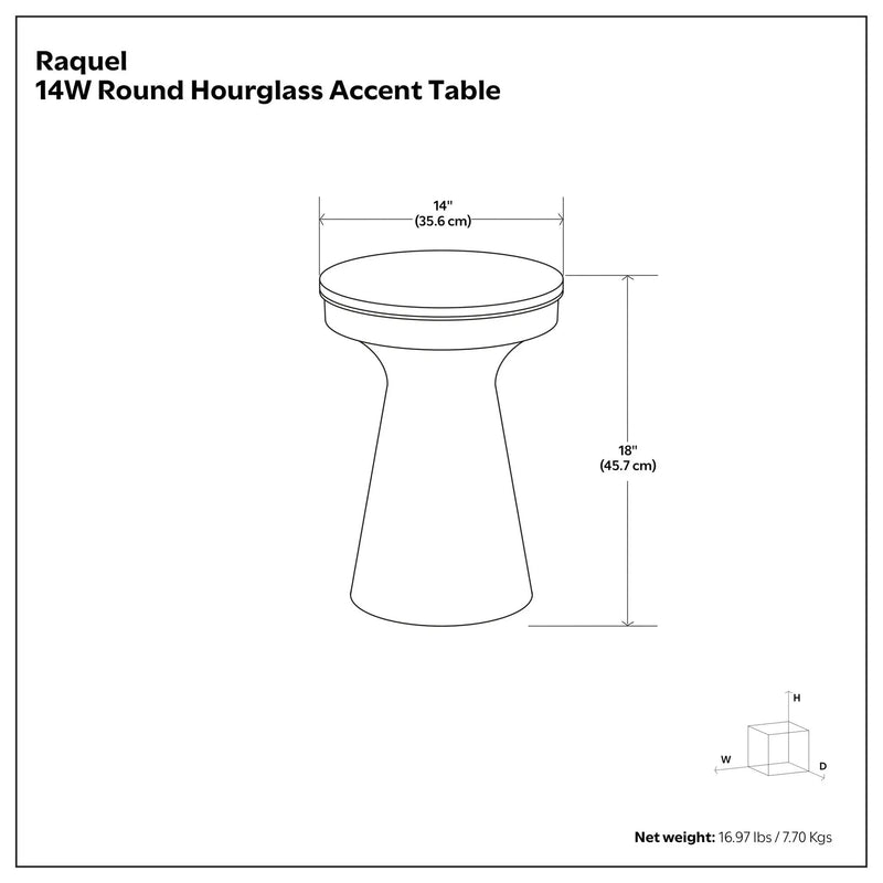 Raquel - Side Table - Antique Brass / White by HouseOfZazla