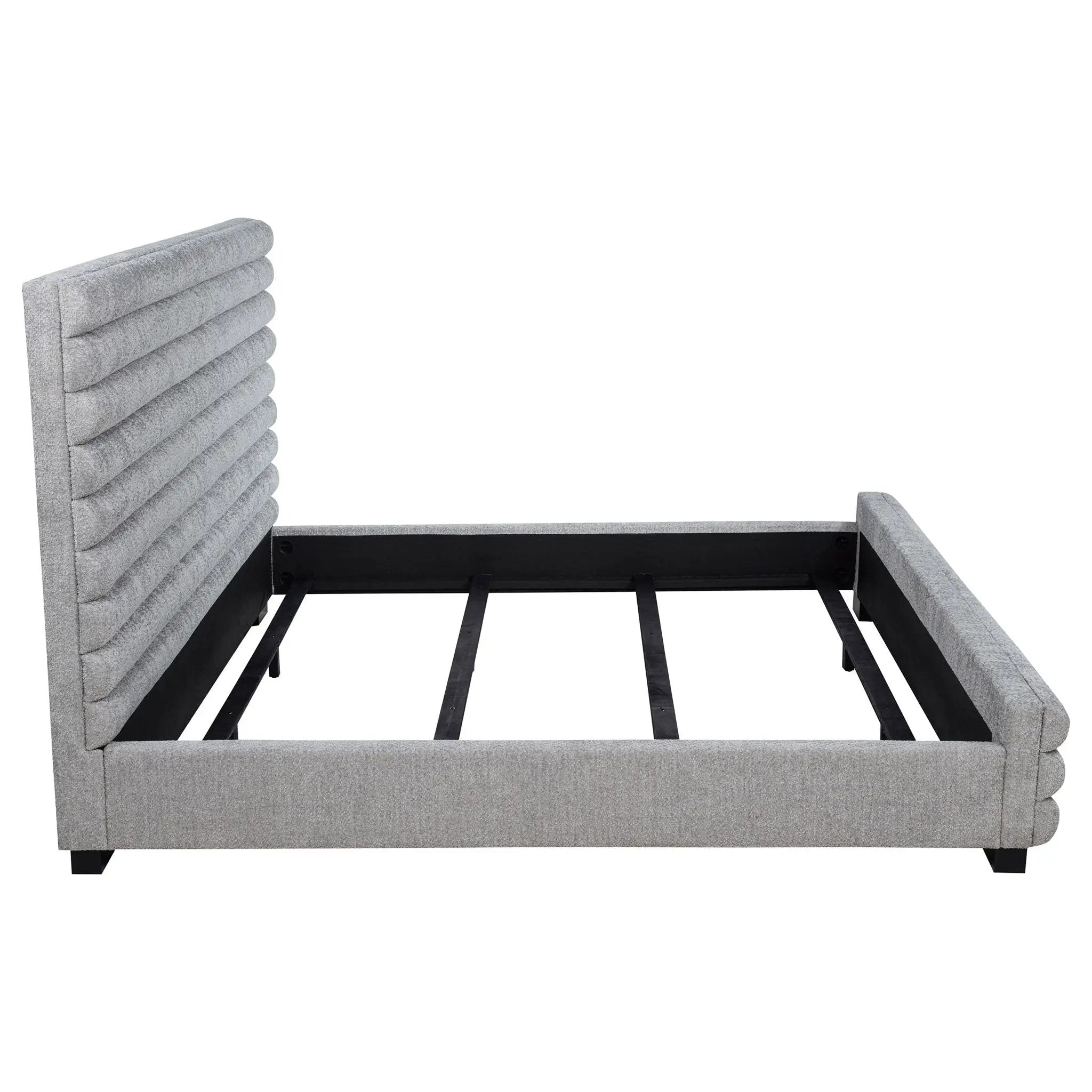 Patricia 58-inch Boucle Upholstered California King Bed Grey by Unique Piece Furniture
