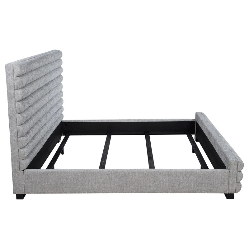 Patricia 58-inch Boucle Upholstered California King Bed Grey by Unique Piece Furniture