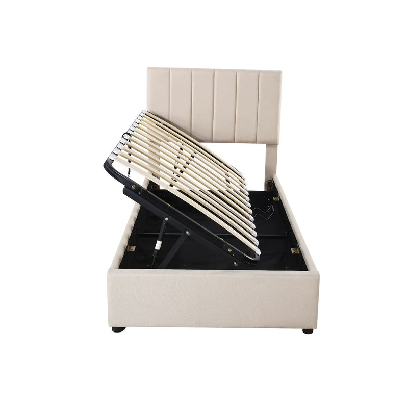 Upholstered Platform Bed With A Hydraulic Storage System by HouseOfZazla