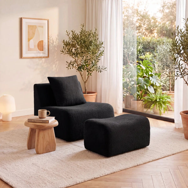 Soft Teddy Fabric Boneless Sofa, photo 2 of 10