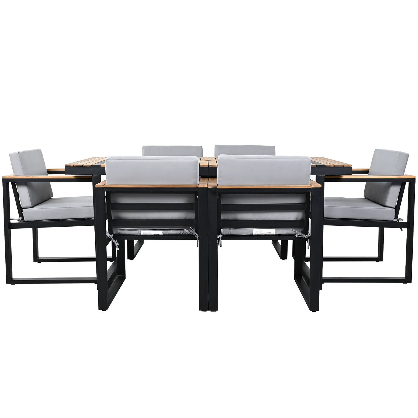 7 Pieces Outdoor Dining Set Patio Dining Table And Chair Set With And Removable Cushions For Patio by HouseOfZazla