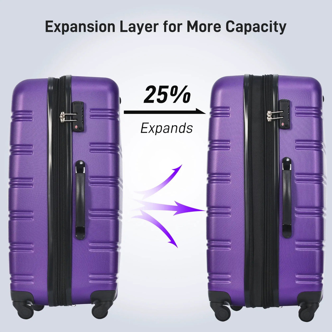 Hardshell Luggage Sets 4 Pieces + Bag Spinner Suitcase With Tsa Lock Lightweight - 16" / 20" / 24" / 28" Luggages by HouseOfZazla
