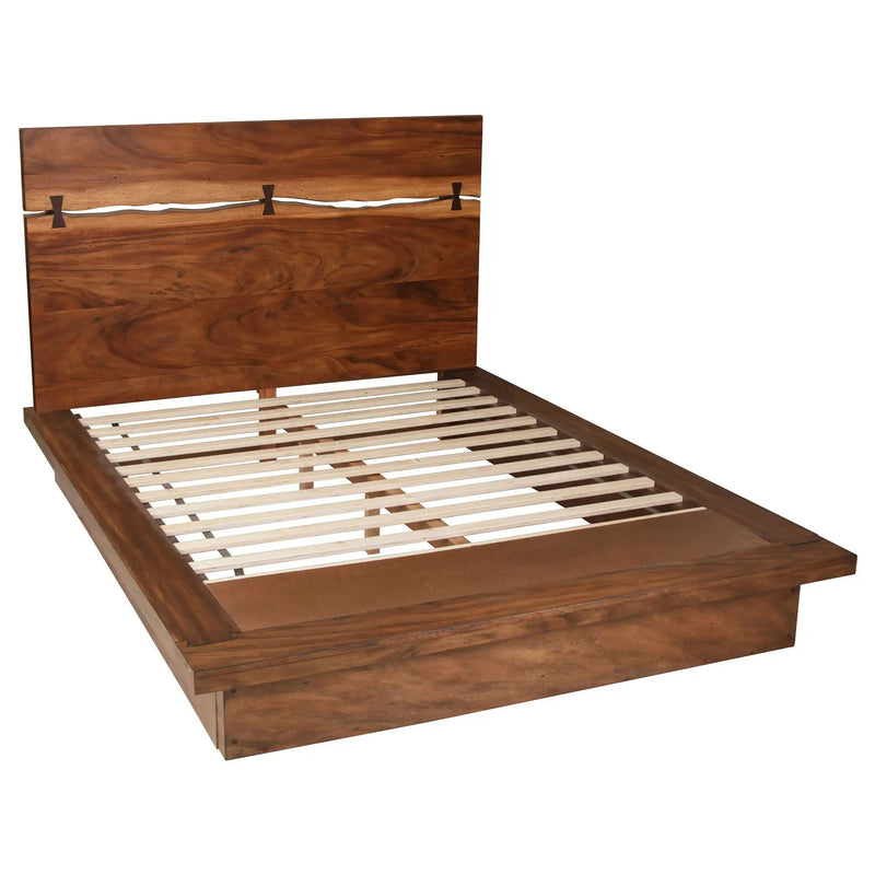 Winslow Wood California King Panel Bed Smokey Walnut by Unique Piece Furniture
