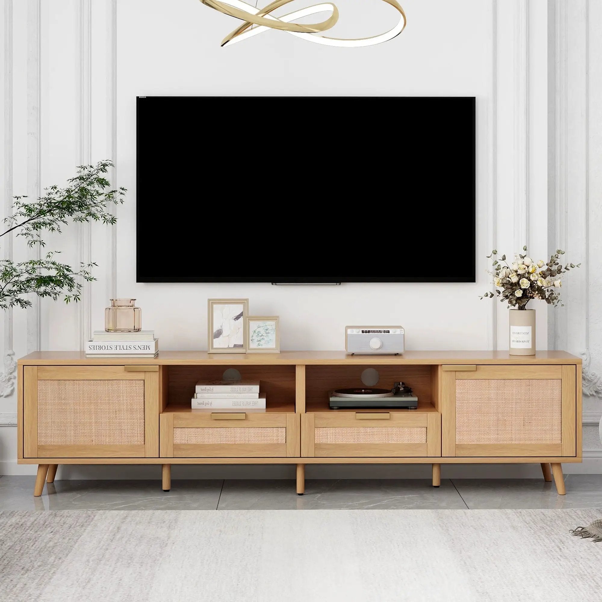 TV Stand, Media Console With Cable Management by Unique Piece Furniture