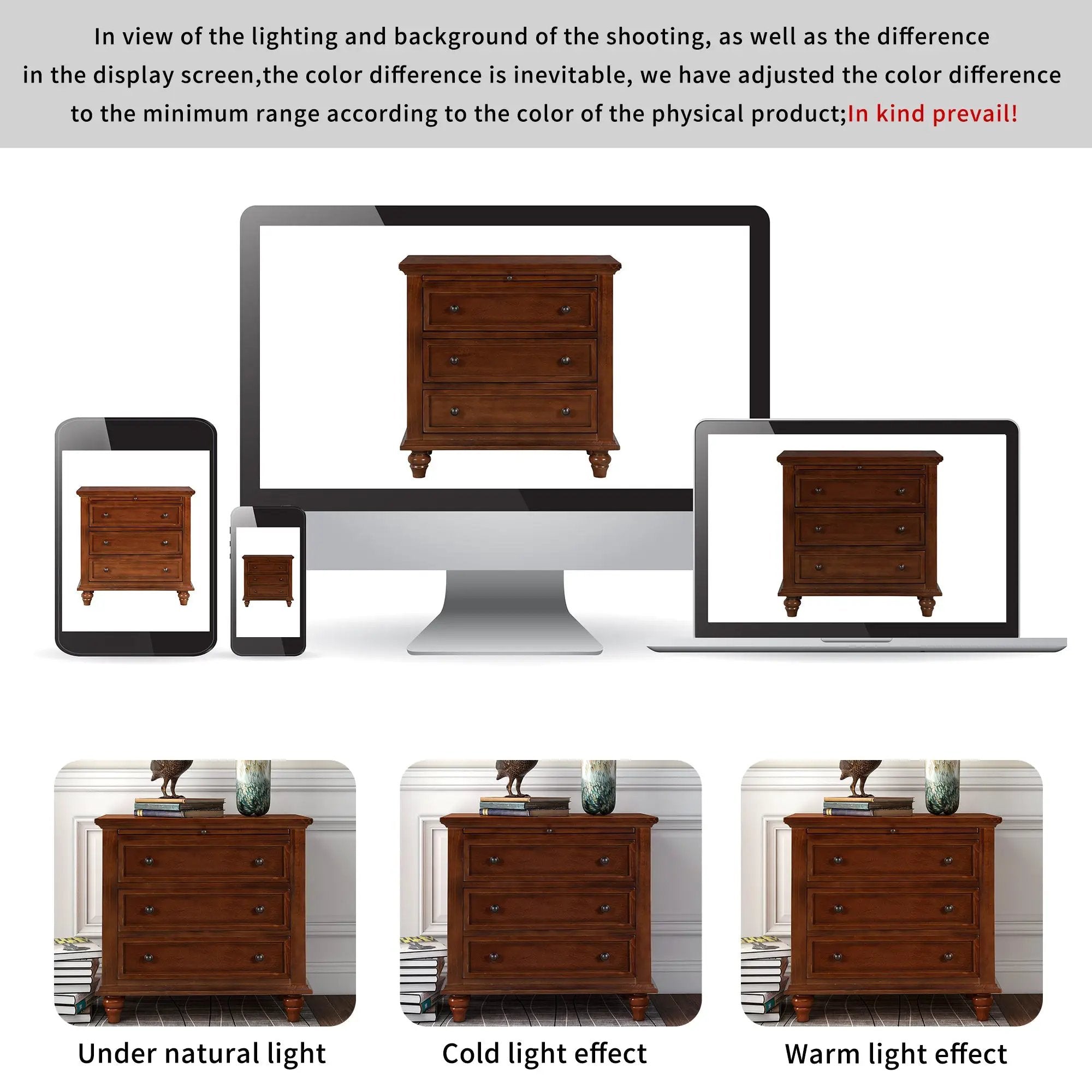 U_STYLE 27.6'' Nightstand with Pine Wood Veneer by HouseOfZazla