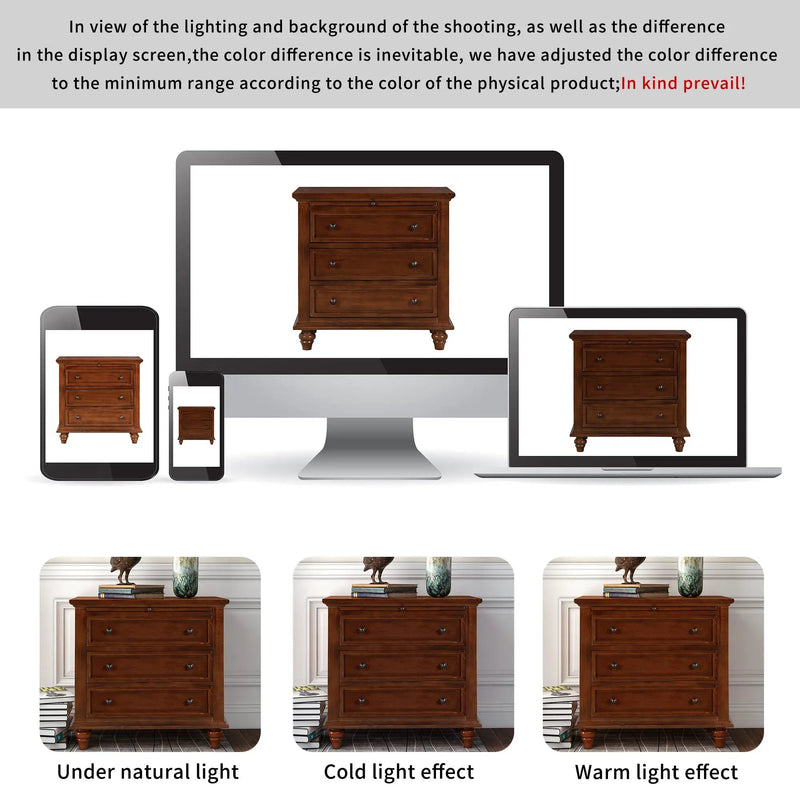 U_STYLE 27.6'' Nightstand with Pine Wood Veneer by HouseOfZazla
