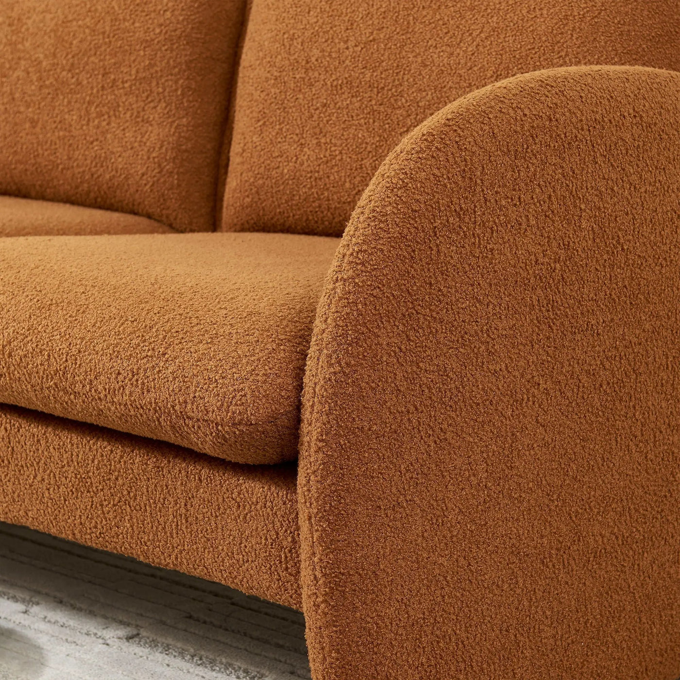 Loveseat Sofa Small Couch For Living Room, Sherpa Fabric Upholstered Loveseat Sofa Couch, Small Loveseat Sofa For Apartment, Bedroom by HouseOfZazla