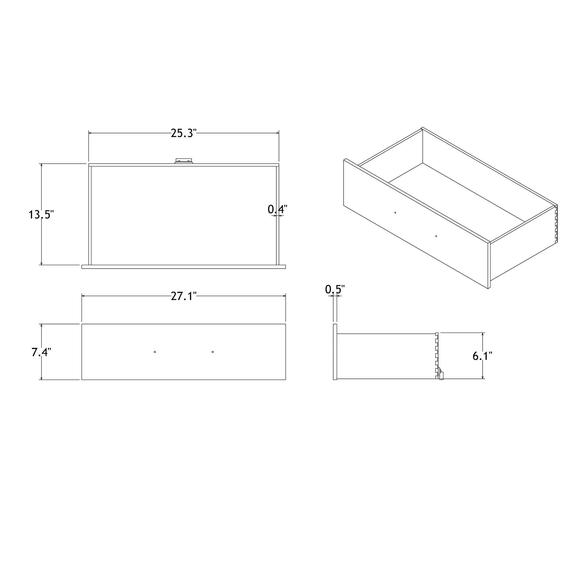 Adelaide - Chest 5 Drawer Storage Unit by HouseOfZazla