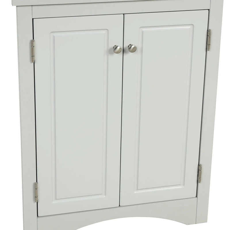 Triangle Bathroom Storage Cabinet With Adjustable Shelves, Freestanding Floor Cabinet For Home Kitchen by HouseOfZazla