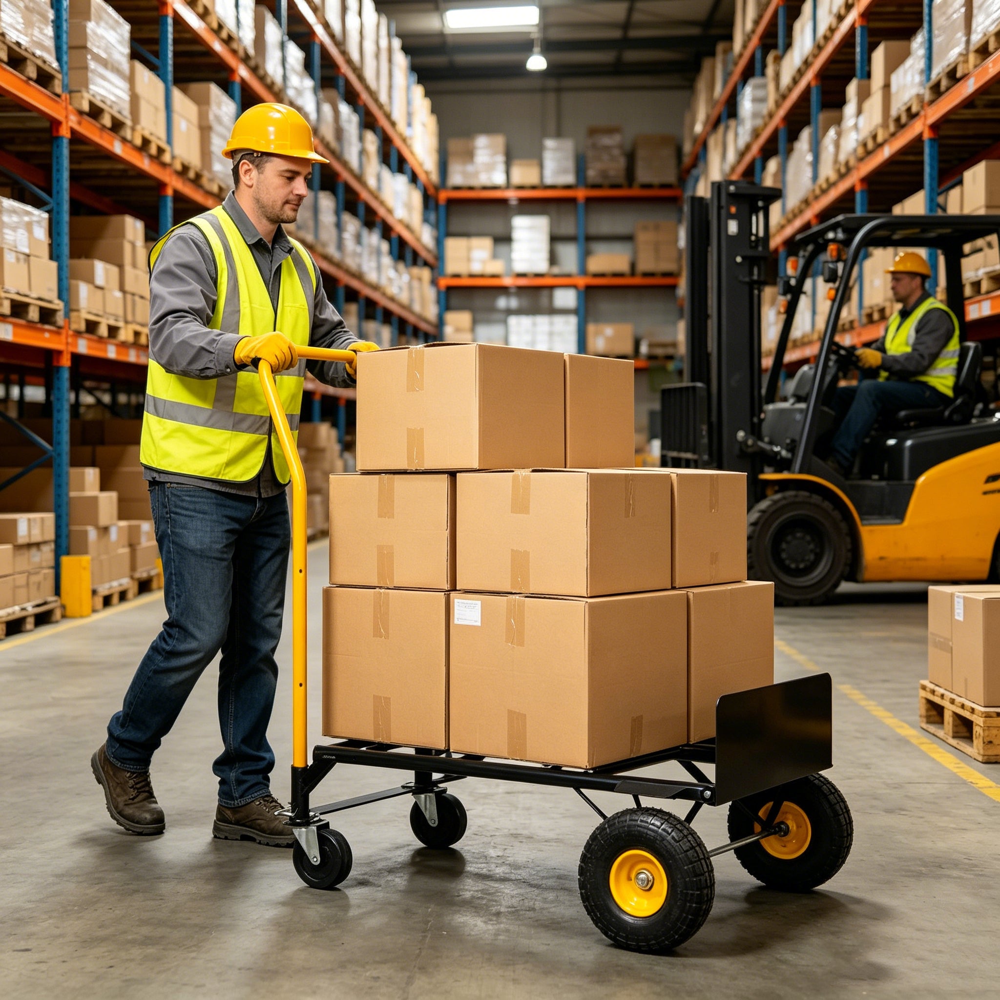 HT1006BK-YL Hand Truck Dual Purpose Cart by HouseOfZazla