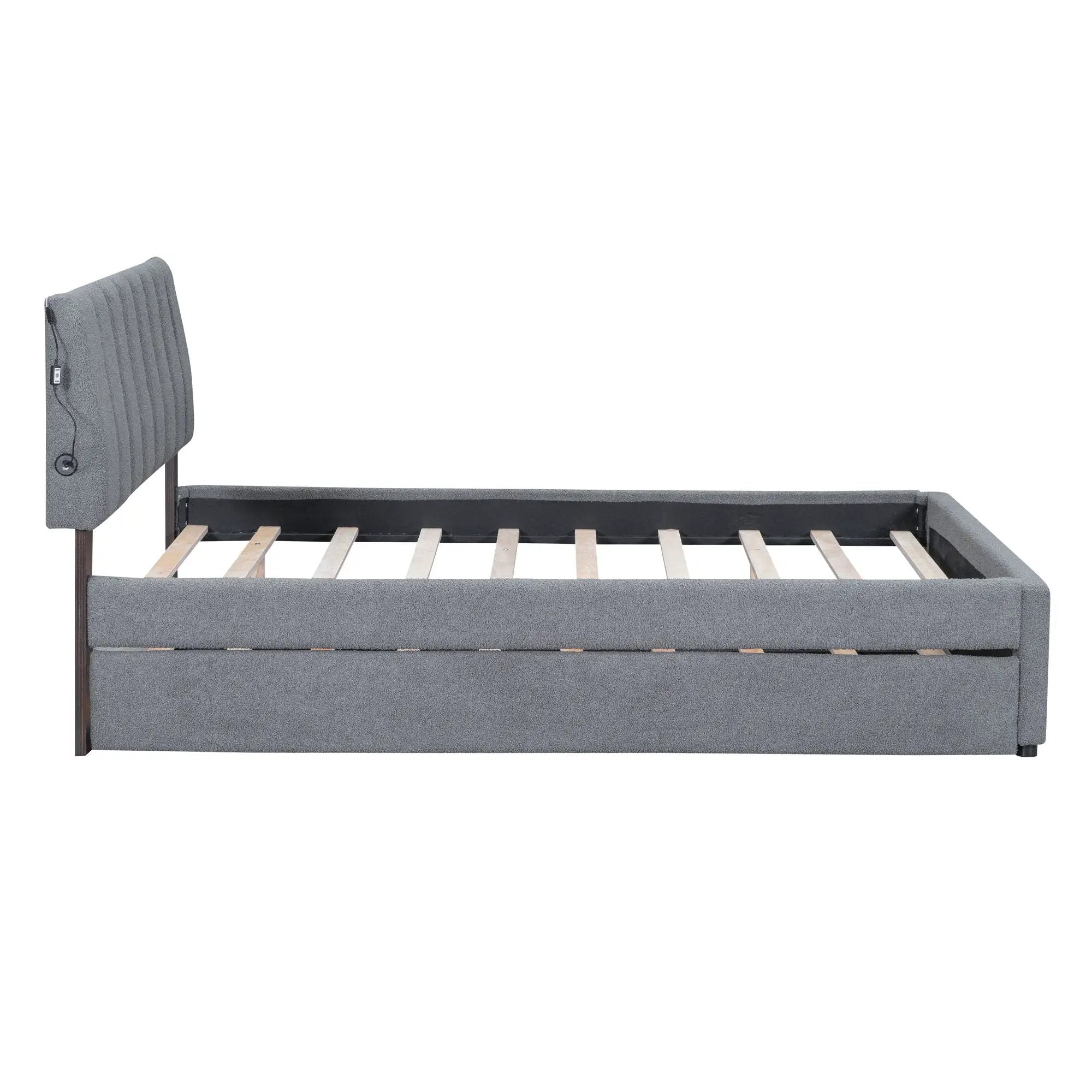 Upholstered Platform Bed With Trundle by HouseOfZazla