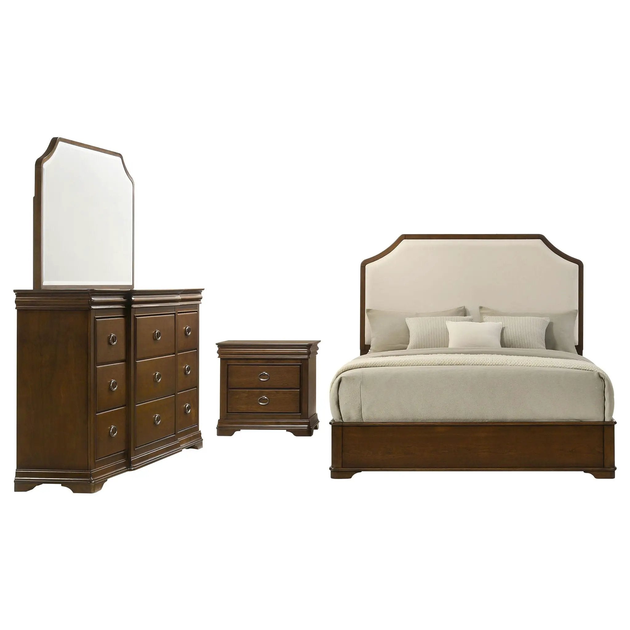 Garland 4-piece Queen Bedroom Set Brown Cherry by Unique Piece Furniture