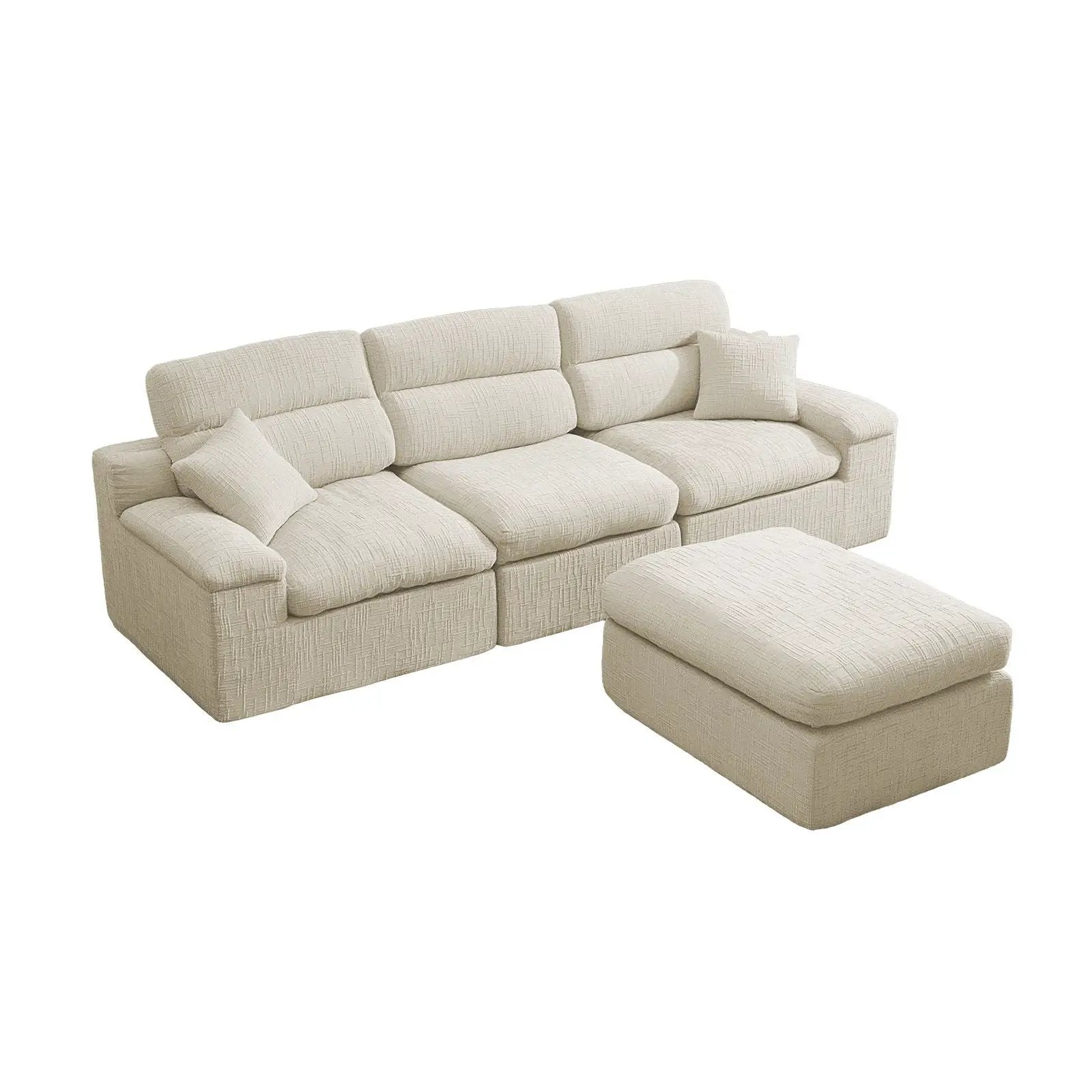 Corner Chaise Sofa With High Backrest by Unique Piece Furniture
