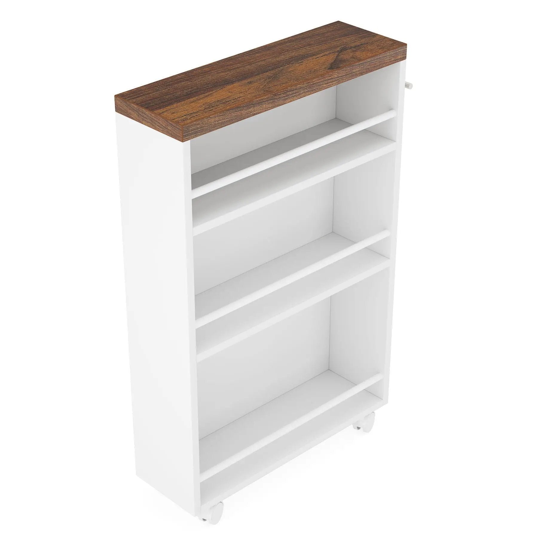 4 Tier Narrow Rolling Kitchen Slim Storage Cart by HouseOfZazla