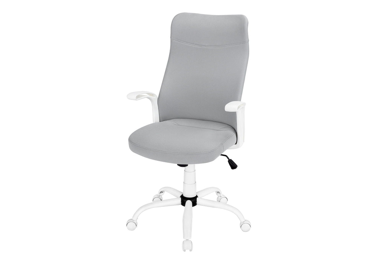Adjustable Height Office Chair with Swivel and Armrests - Black or Gray, photo 8 of 8