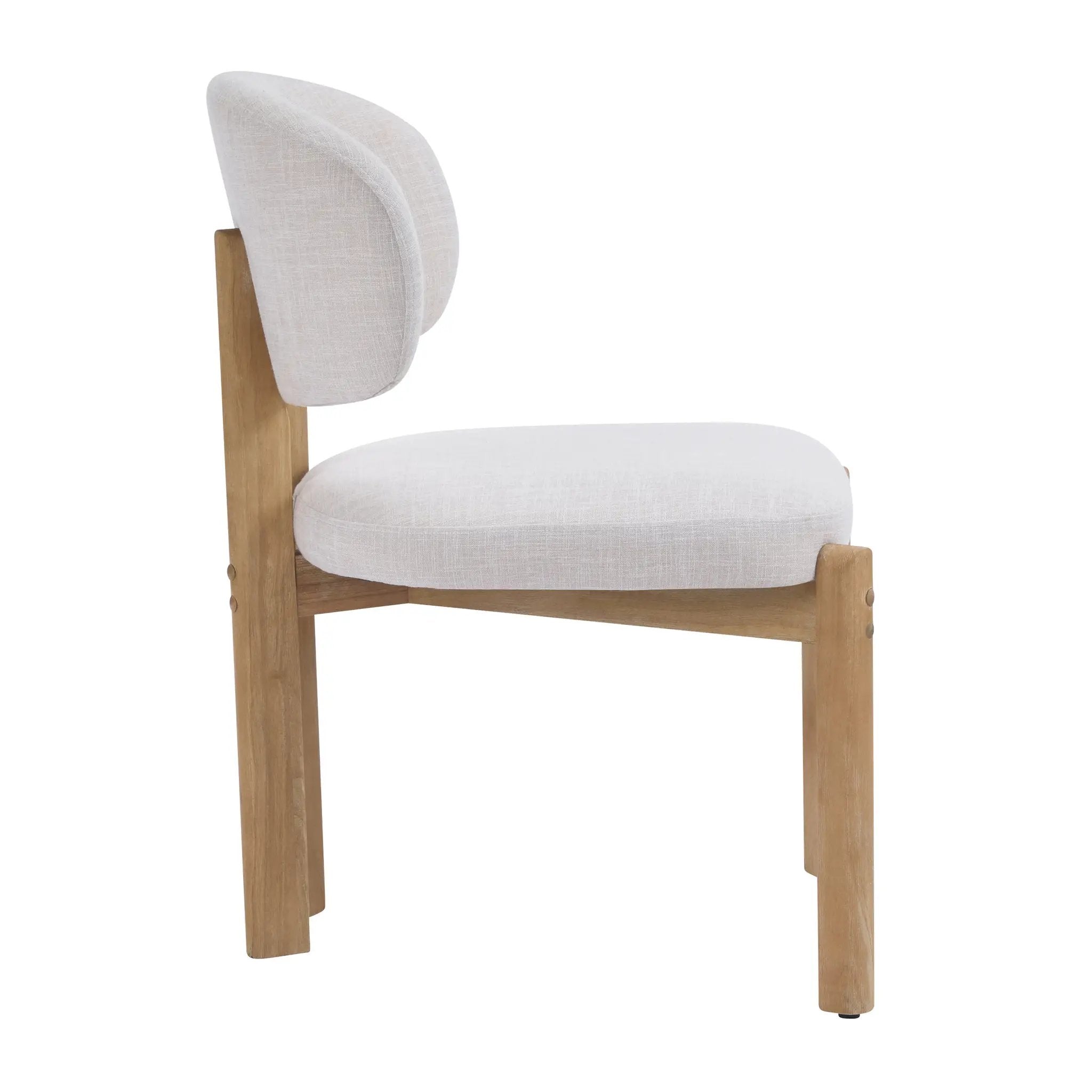 Beige Upholstered Scandinavian Dining Chair by HouseOfZazla