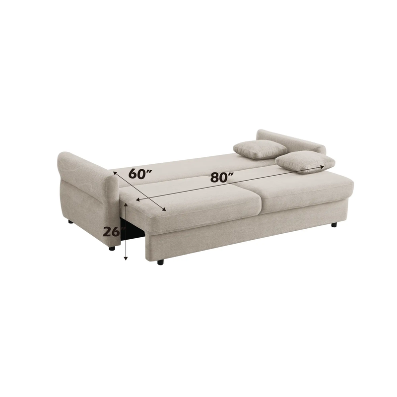Haran Fabric Pull-Out Sleeper with Storage by HouseOfZazla