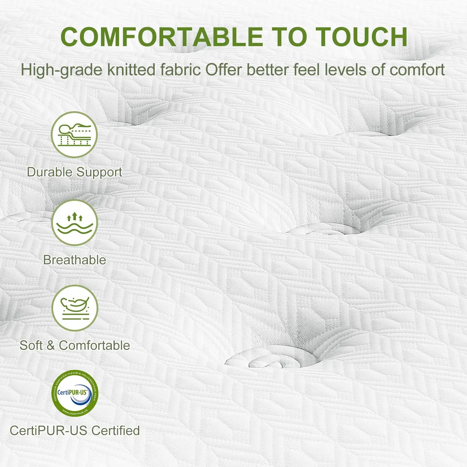 14 Inch Queen Size Hybrid Mattress by HouseOfZazla