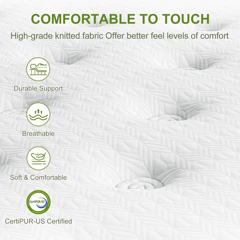 14 Inch Queen Size Hybrid Mattress by HouseOfZazla