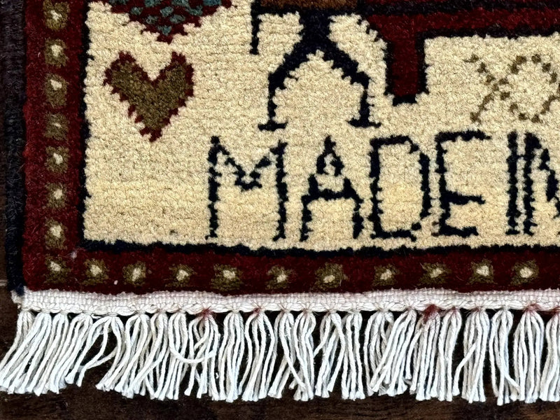 Afghan War Rug 2 x 2.6, Guns Tanks Helicopters by Jewel Rugs