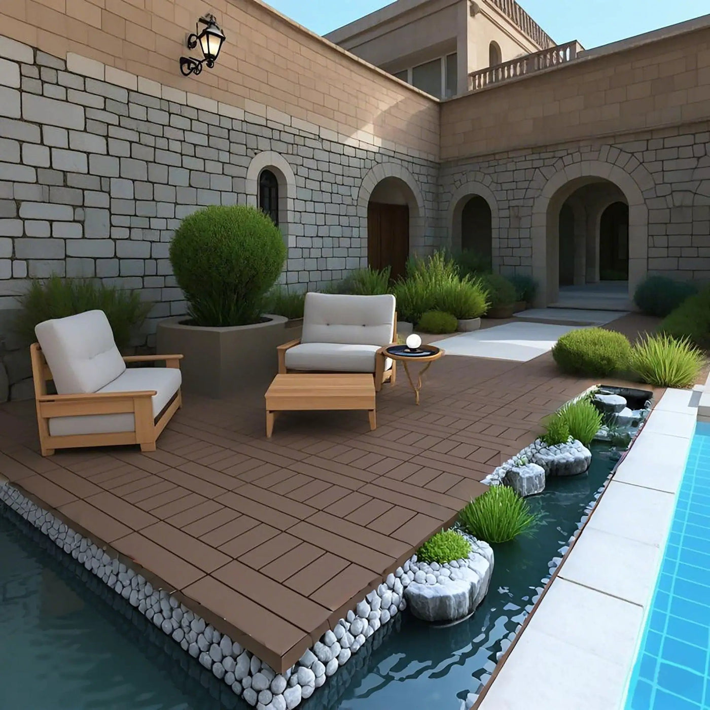 H Style Diy Module Interlocking Patio Deck Tiles by HouseOfZazla