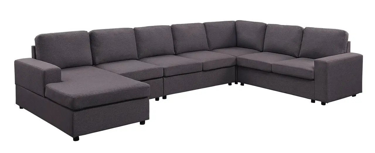 Tifton - 7 Seat Reversible Modular Sectional Sofa Chaise by HouseOfZazla